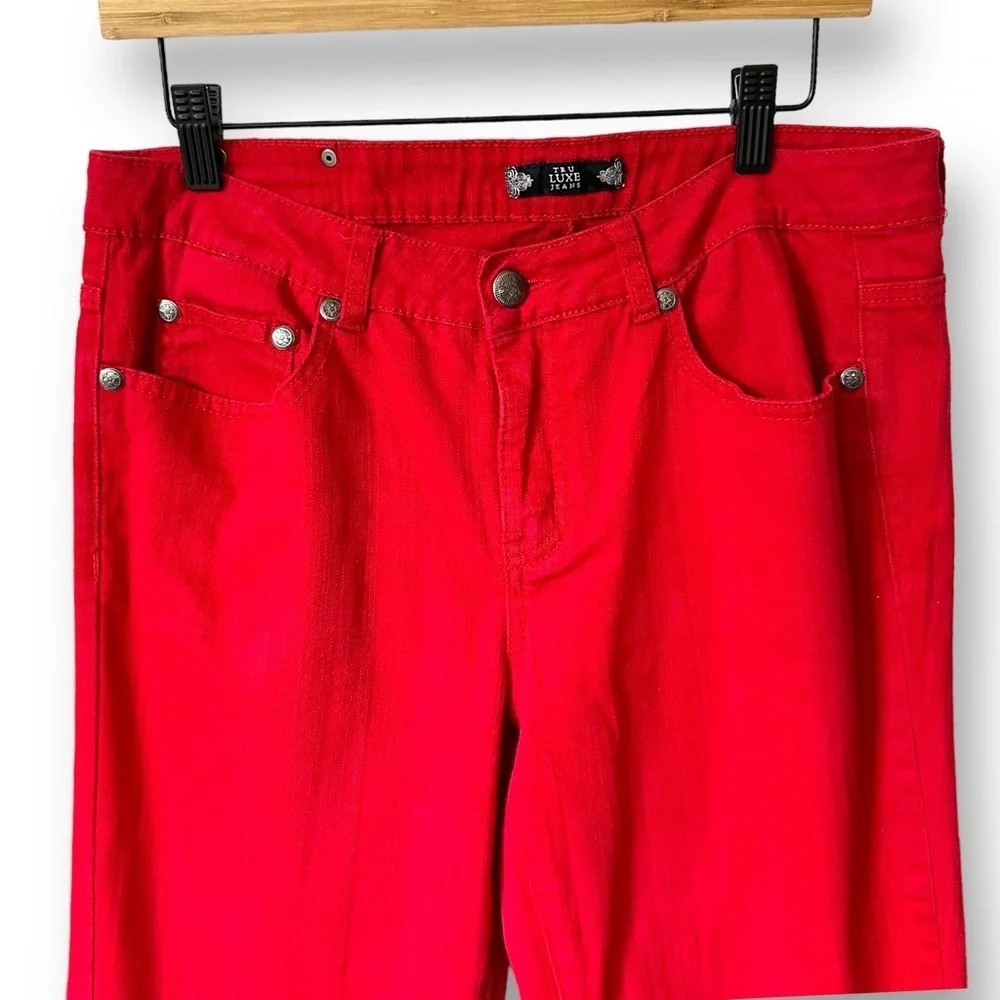Tru Luxe Womens Red Jeans Sz 30/10 - Picture 3 of 10